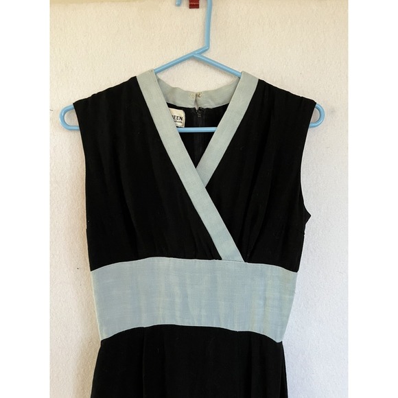 Vintage Alfred Shaheen Black Long Maxi Dress Asian Script Master Printer Sz XS/S - Picture 4 of 11